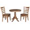 International Concepts Round 36 in Round Extension Dining Table with 2 Chairs, Distressed Oak, 36 in W, 48 in L, 29.3 in H K42-36RXT-C617-2 - alternate 1